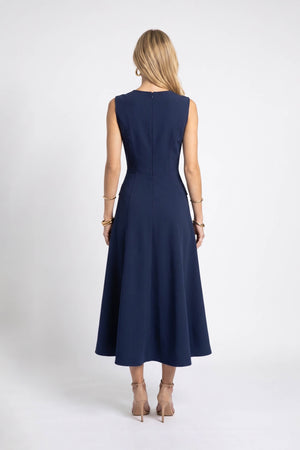 Gala Flap Pocket Midi Vestido 526304 MAR