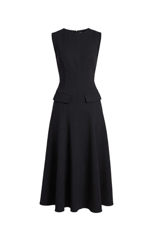 Gala Flap Pocket Midi Vestido 526304 NEG