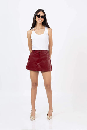 Aitana Leather Skort