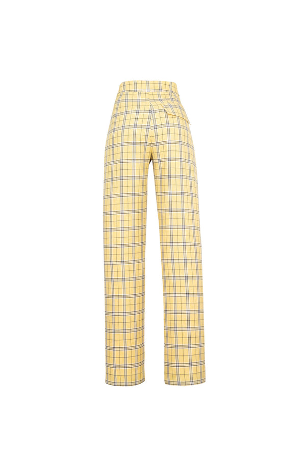 Nora Plaid Straight Pants 532120 AMA