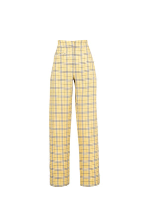 Nora Plaid Straight Pants 532120 AMA