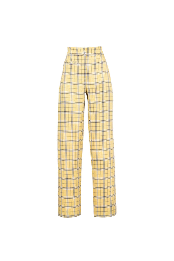Nora Plaid Straight Pants 532120 AMA