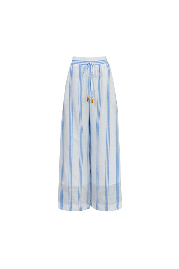 Ines Striped Wide-Leg Palazzo Pantalón 532127AZU