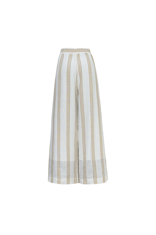 Ines Striped Wide-Leg Palazzo Pantalón 532127KAK