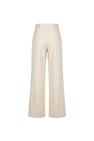 Olimpia Cuffed Wide-Leg Tailored Pantalón 532136 BEI