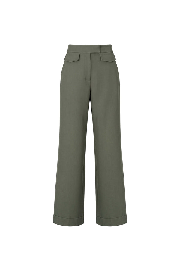 Outfit Adriana High-Neck Vest Straight Pantalón Co-Ord OLI