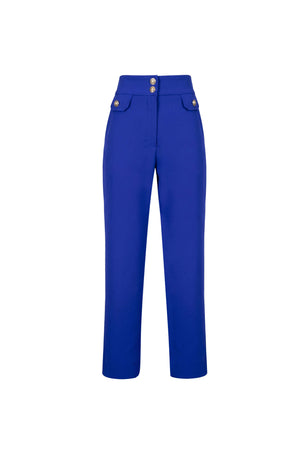 Alexa High-Waist Button Straight Pants 532163 REY