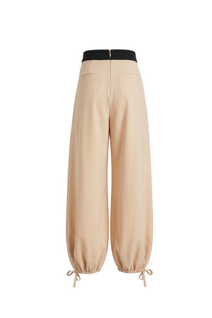 Cassandra Contrast Waistband Drawstring Balloon Pantalón 532182 CRE
