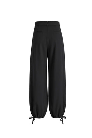 Cassandra Contrast Waistband Drawstring Balloon Pantalón 532182 NEG