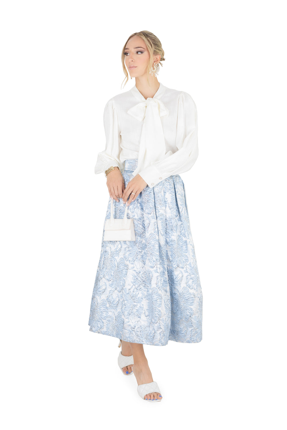 Desirée Metallic Brocade Falda