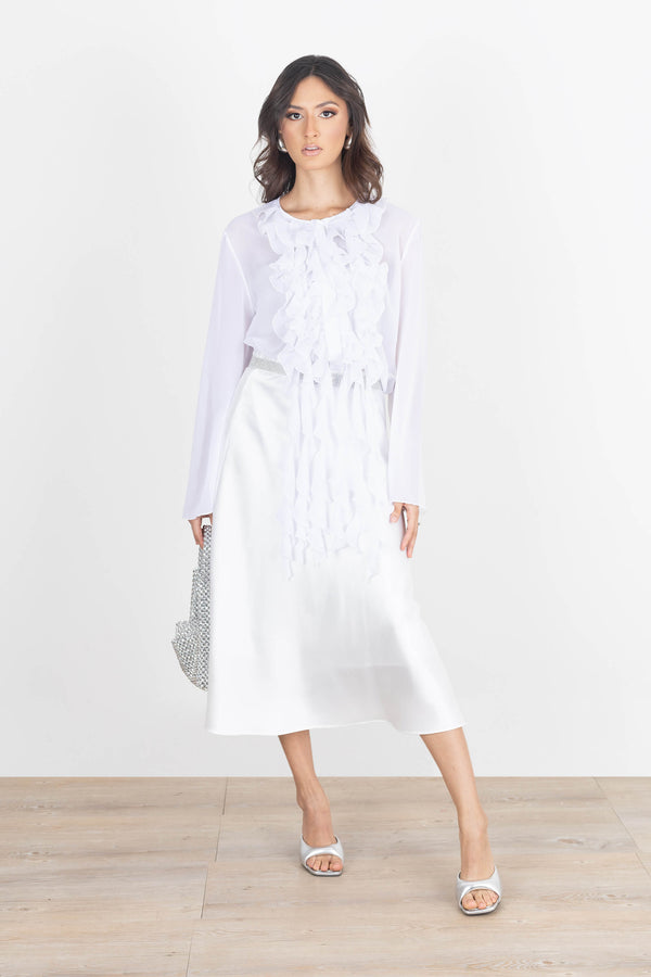 Siena Satin Midi Falda