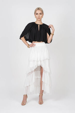 Berenice Tiered Ruffled Maxi Falda 541333 HUE