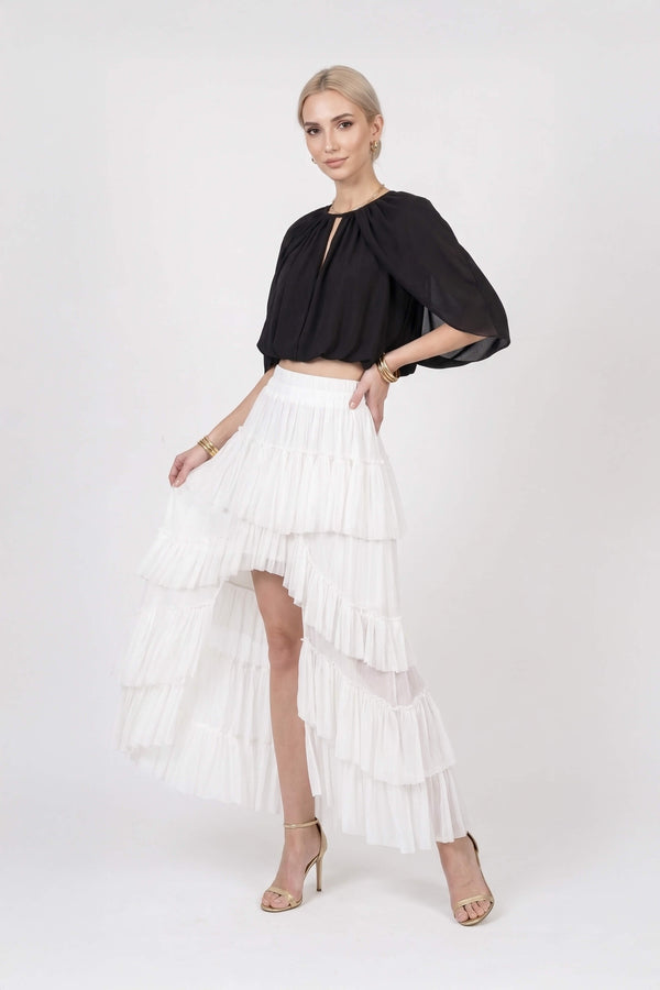 Berenice Tiered Ruffled Maxi Falda 541333 HUE