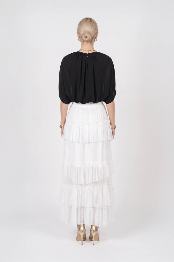 Berenice Tiered Ruffled Maxi Falda 541333 HUE