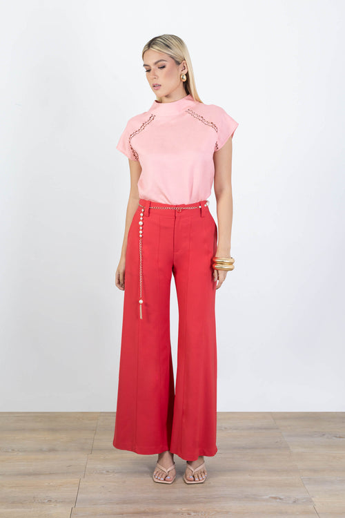 Olive Wide-Leg Pantalón 730959
