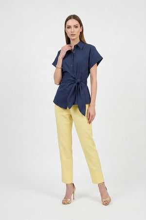 Miranda High-Waisted Tailored Straight-Leg Pants