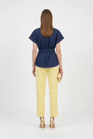 Miranda High-Waisted Tailored Straight-Leg Pants