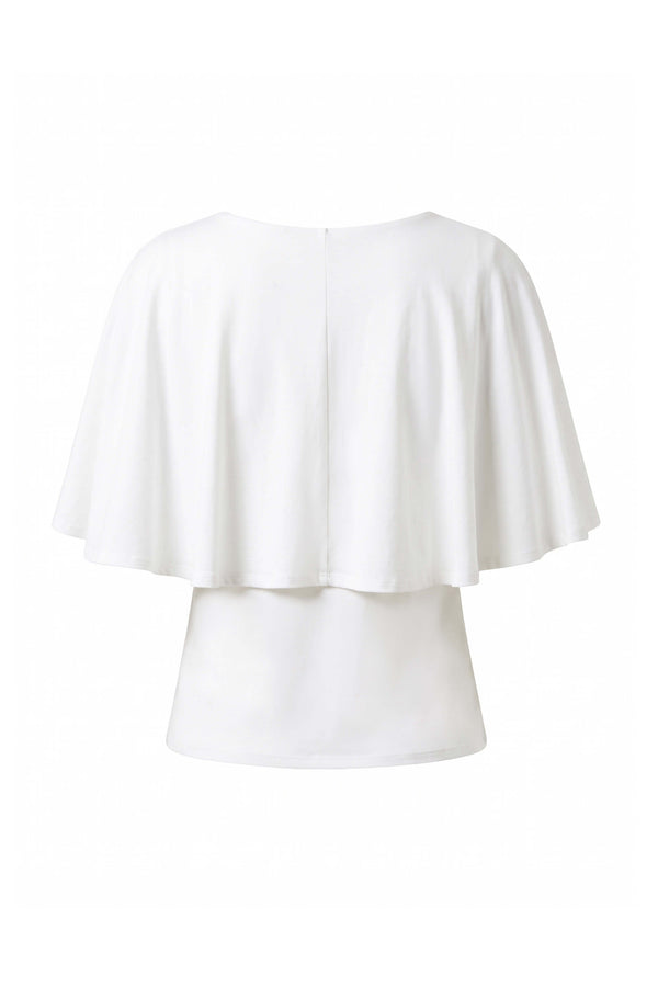 Paulina Cape Overlay Sleeveless Blusa 554308 HUE