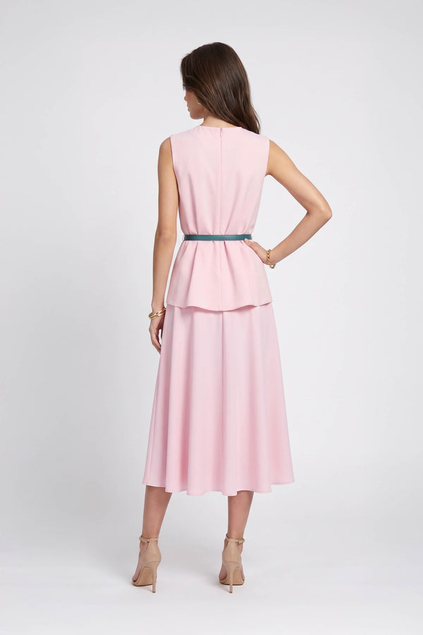 Adriana Belted Peplum Sleeveless Blusa 554325 ROS