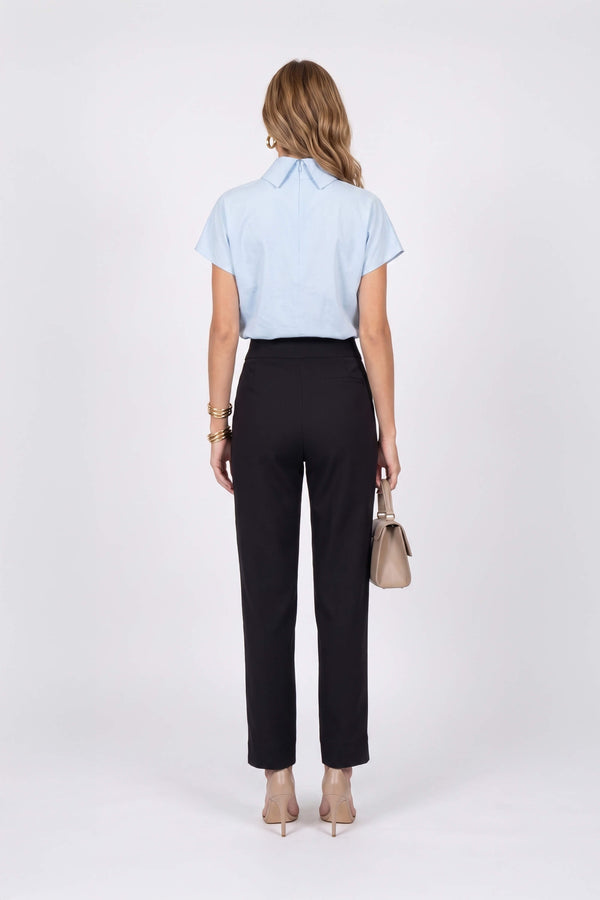 Alexa High-Waist Button Straight Pants 532163 NEG