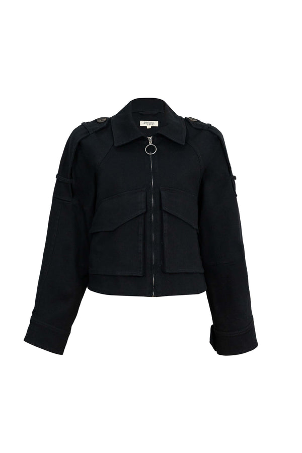 Victoria Utility Cropped Chamarra 700488 NEG