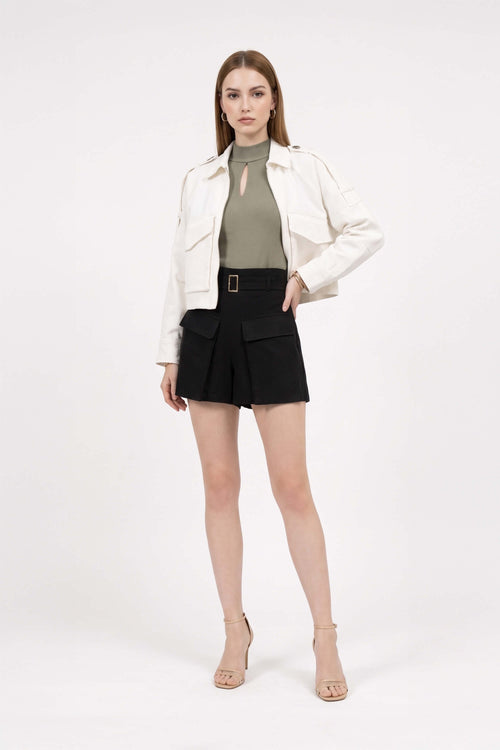 Victoria Utility Cropped Chamarra 700488 HUE