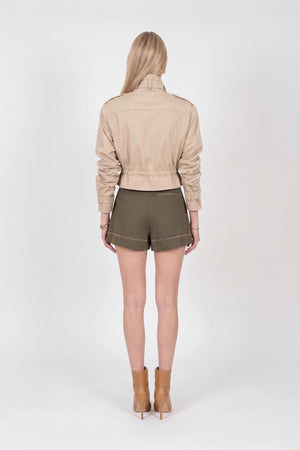 Cassandra Cropped Utility Jacket 700495 LAT