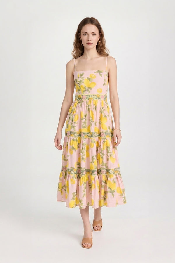 Alessia Strappy Tiered Maxi Dress