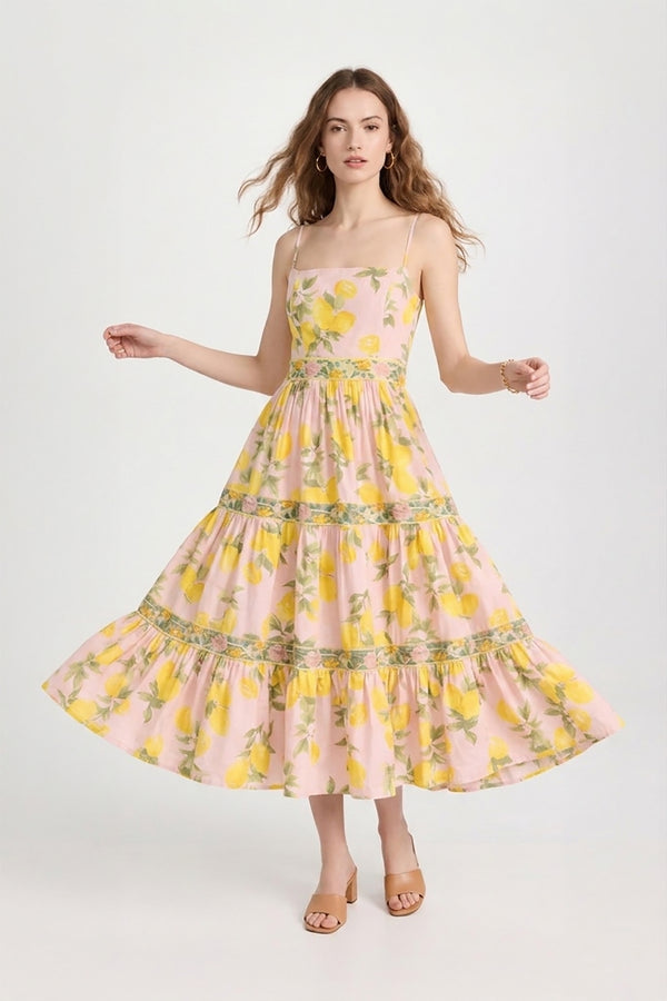 Alessia Strappy Tiered Maxi Dress