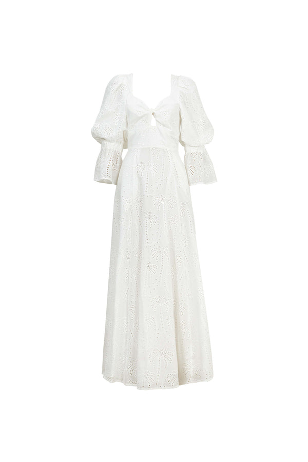 Aaliyah Eyelet Maxi Vestido 723096 HUE