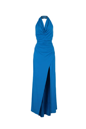 Inés Halter Cowl-Neck Maxi Vestido 723139 COB