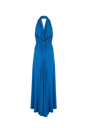 Inés Halter Cowl-Neck Maxi Vestido 723139 COB
