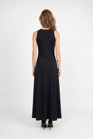 Valeria V-Neck Sleeveless Maxi Vestido 723205 NEG