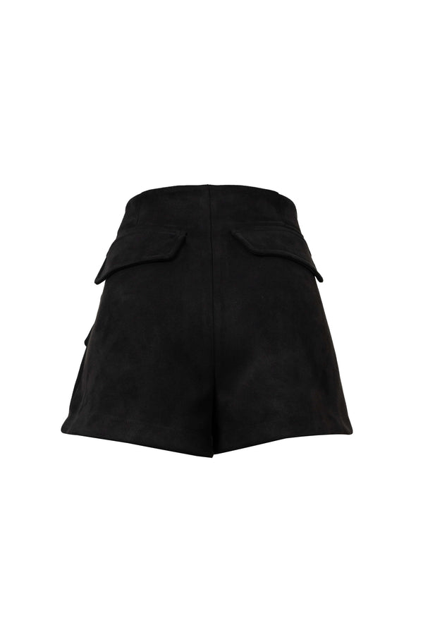 Gala Belted Flap Pocket High-Waist Shorts  731107 NEG