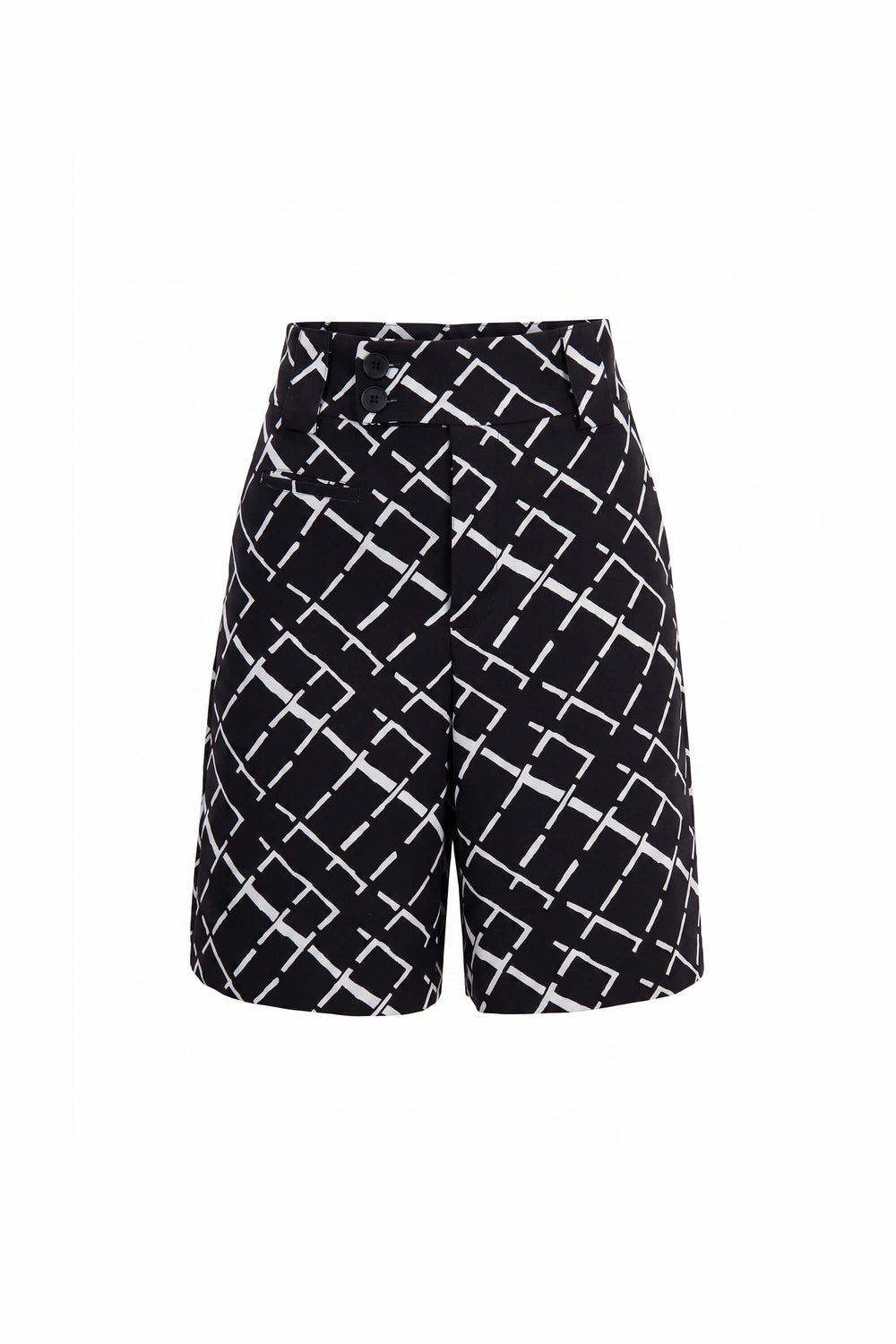 Antonia Asymmetric-Closure High-Waist Bermudas 731137
