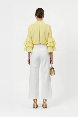 Camille Ruffled Long-Sleeve Shirt Blouse 