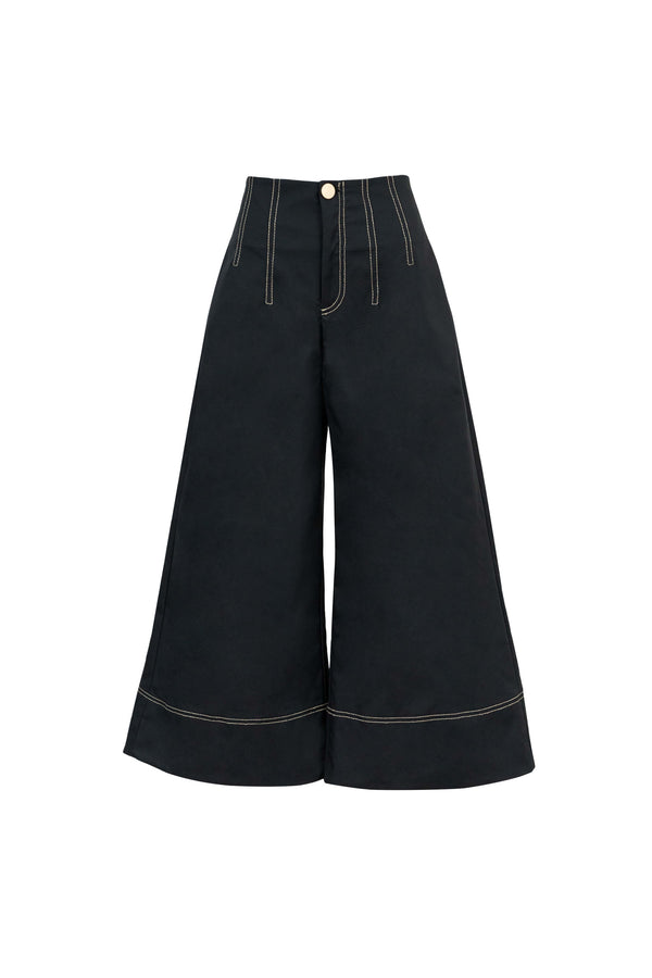 Gala Stitched High-Waist Wide-Leg Pants 731142 NEG