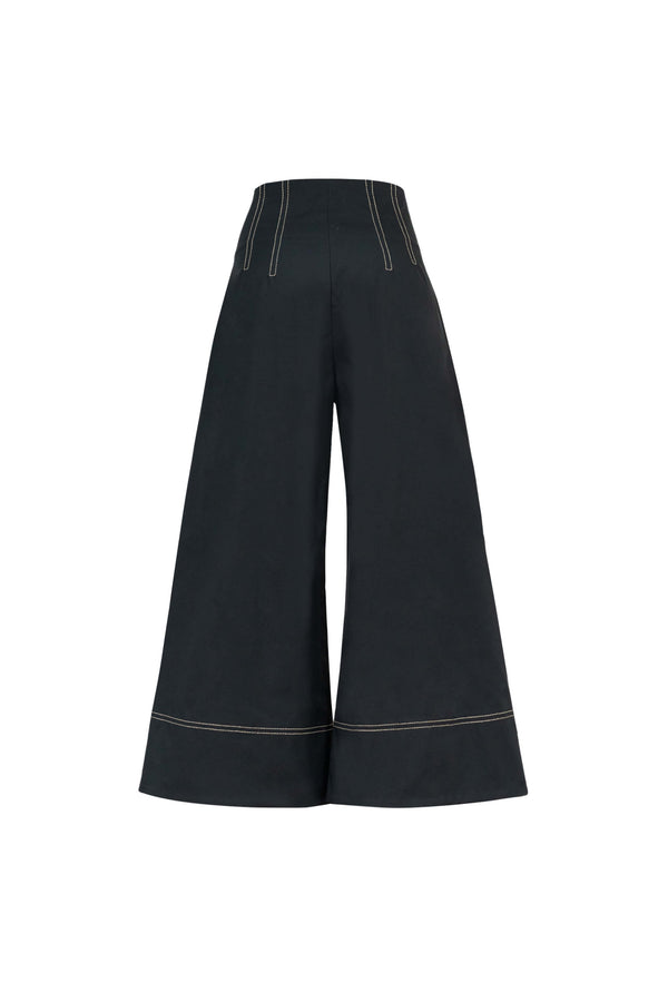 Gala Stitched High-Waist Wide-Leg Pants 731142 NEG