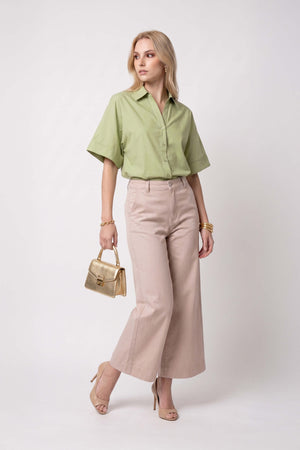Alexa Striped Short Sleeve Blusa 752982 MUS