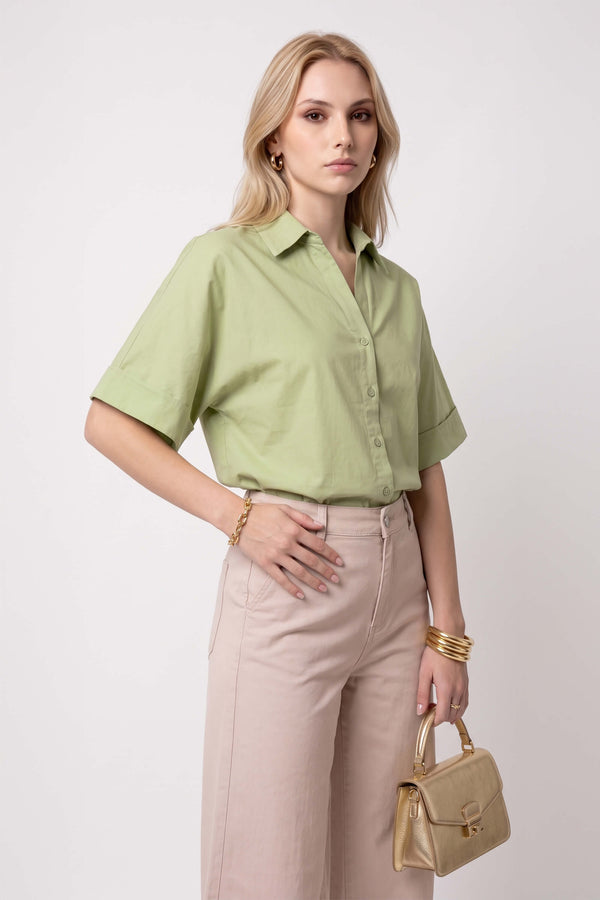 Alexa Striped Short Sleeve Blusa 752982 MUS