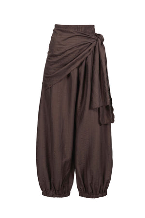 Amalia Drape Tie-Front Harem Pantalón  731180 CHO
