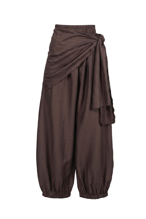 Amalia Drape Tie-Front Harem Pantalón  731180 CHO