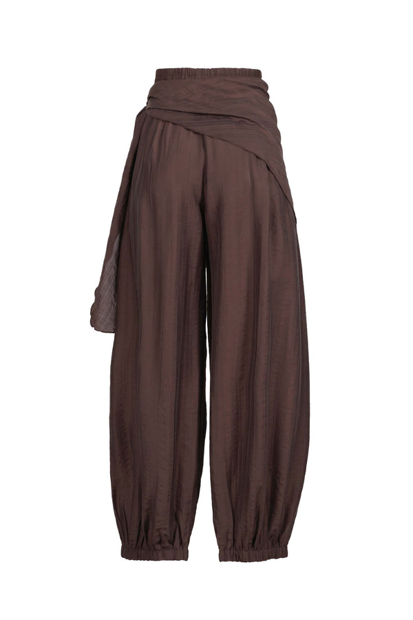 Amalia Drape Tie-Front Harem Pantalón  731180 CHO