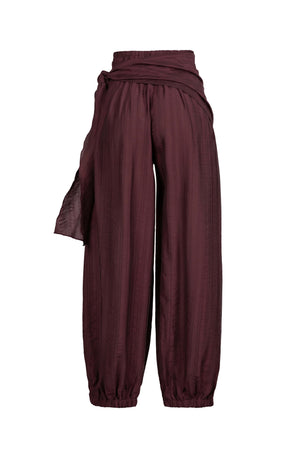 Amalia Drape Tie-Front Harem Pantalón  731180 PAS