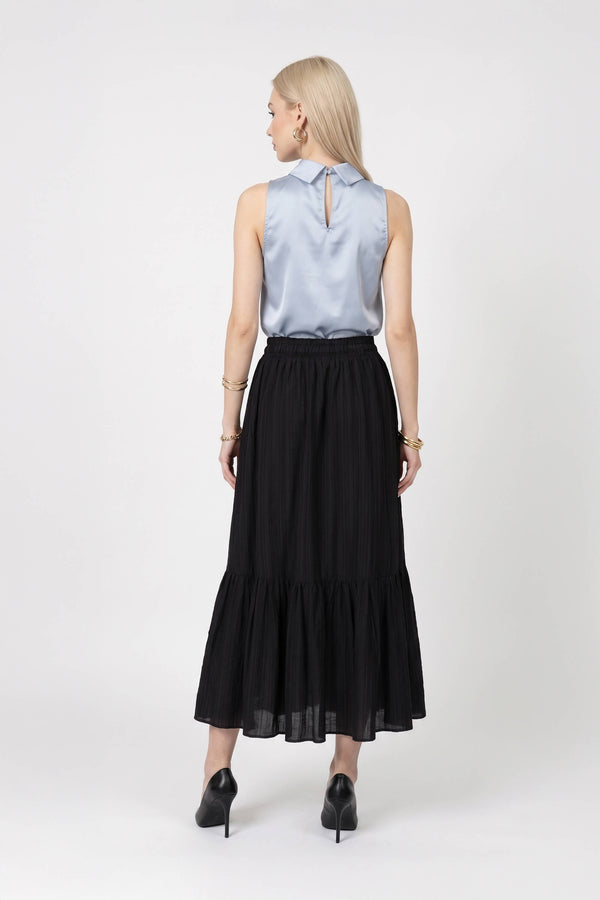Isabella Tiered Elastic-Waist Maxi Falda 740933 NEG