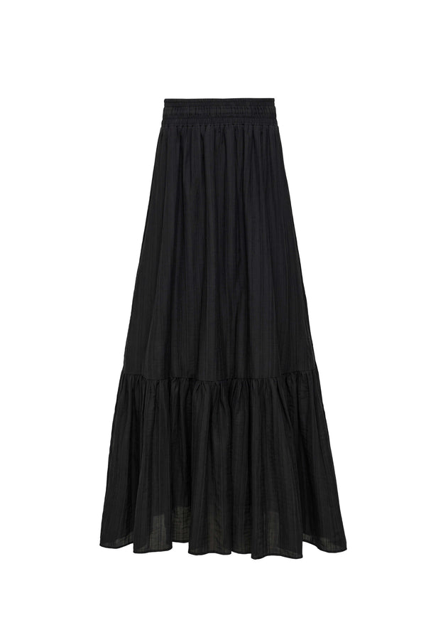 Isabella Tiered Elastic-Waist Maxi Falda 740933 NEG