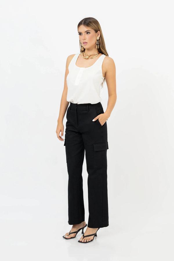 Elliana Straight-Leg Cargo Pantalón