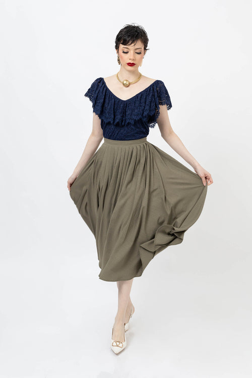 *Viviana Ruffle-Overlay Sleeveless Top 752901 MAR