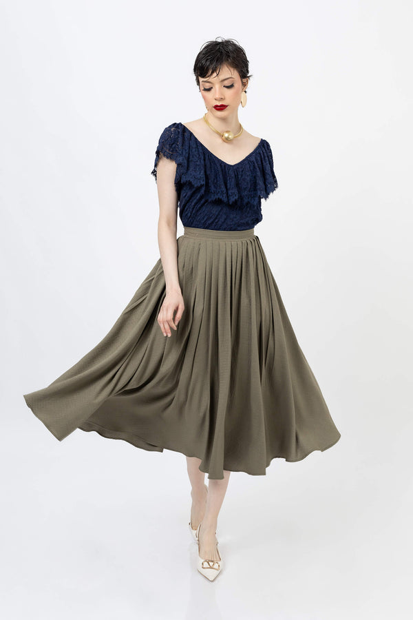 *Viviana Ruffle-Overlay Sleeveless Top 752901 MAR