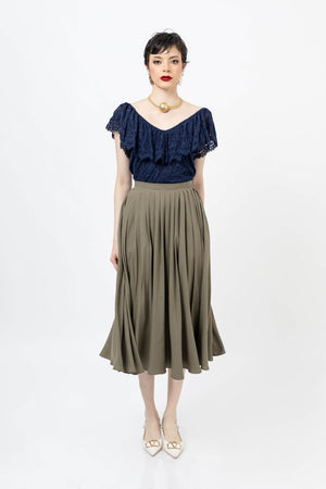 *Viviana Ruffle-Overlay Sleeveless Top 752901 MAR